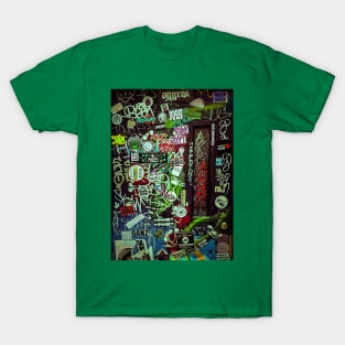 Green Sticker Art Graffiti Tag NYC T-Shirt